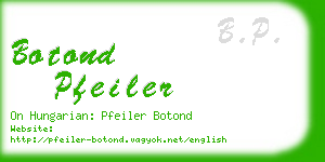 botond pfeiler business card